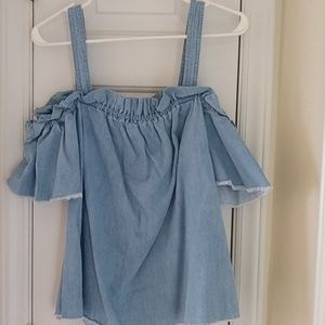 For All Mankind denim blouse